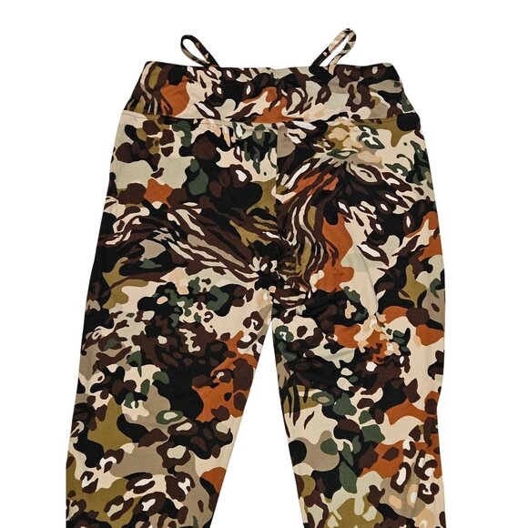 Zoë + Phoebe Womens Camouflage Cutout Waist Detail Leggings Size Medium - Picture 5 of 9